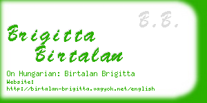 brigitta birtalan business card